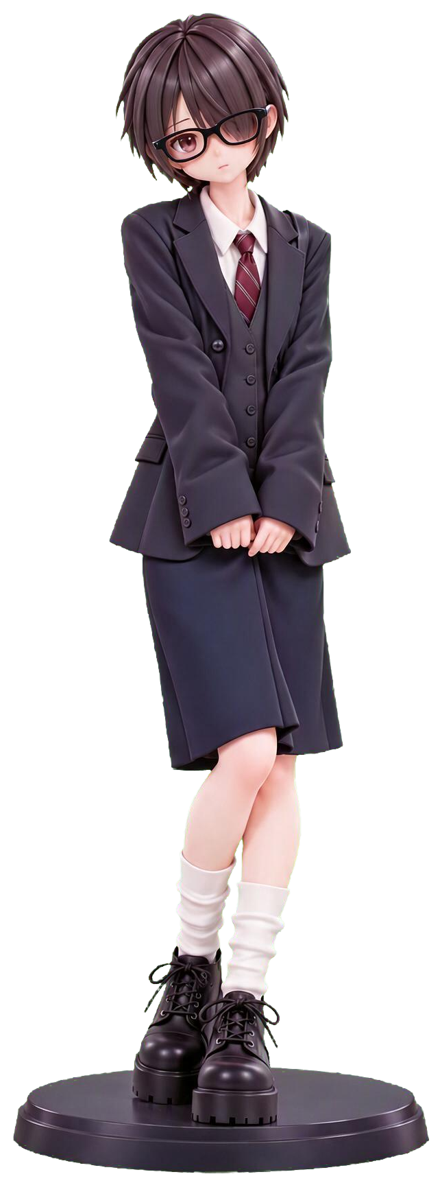 黑色西装女孩手办